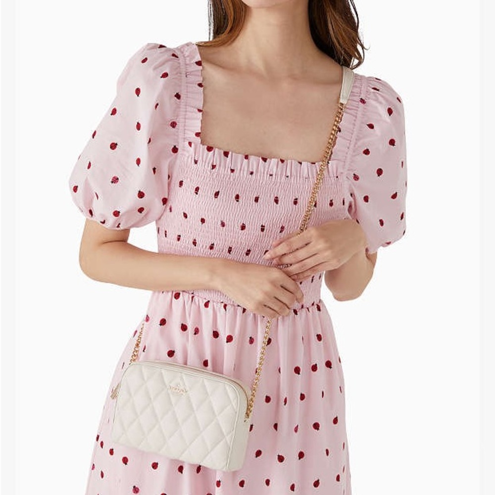 Kate spade Elegant Cream Quilted Crossbody Bag